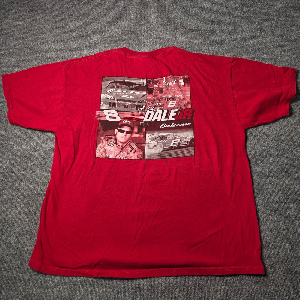 Winners Circle Dale Earnhardt Jr 8 Budweiser Racing T-Shirt Mens XL Red NASCAR